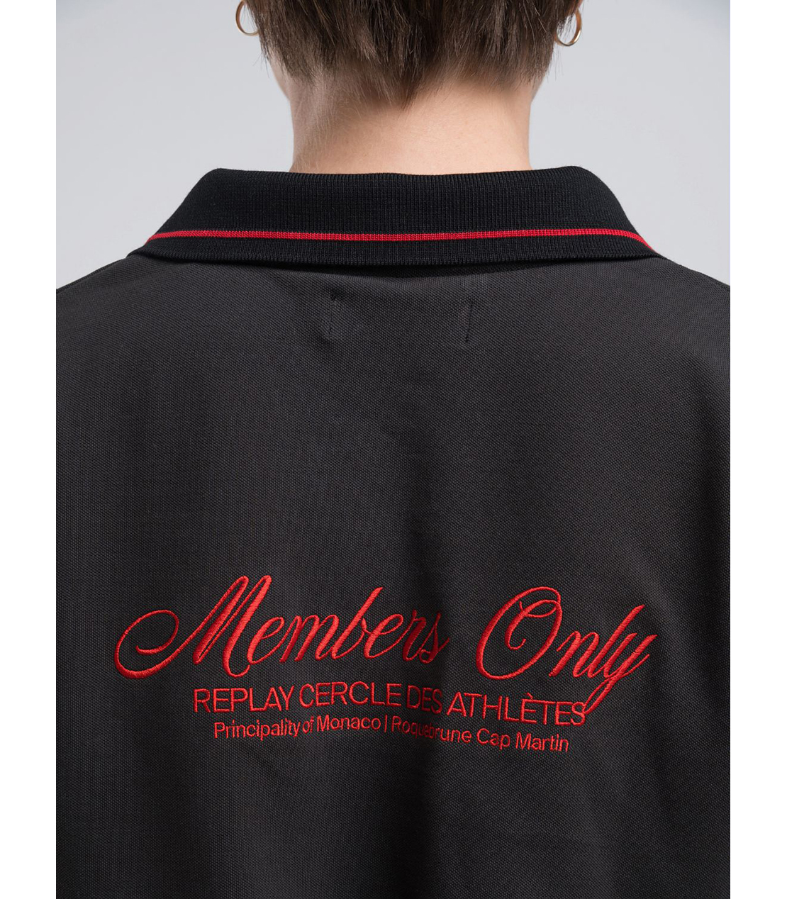 モンテカルロカントリークラブコレクションクロップドポロシャツ 詳細画像 ブラック 6